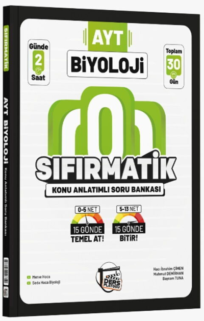 AYT Biyoloji Sıfırmatik Konu Anlatımlı Soru Bankası Ders Platosu YKS Fotokopi