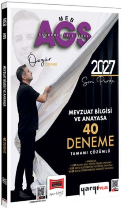 MEB-AGS Mevzuat Bilgisi ve Anayasa 40 Deneme Çözümlü Yargı Yayınları YKS Fotokopi