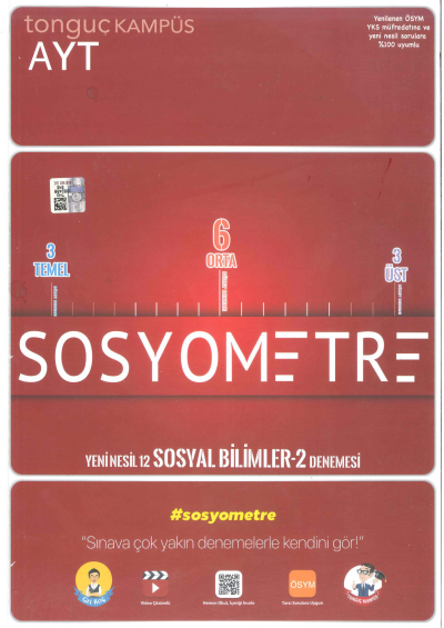 AYT Sosyometre Denemesi YKS Fotokopi