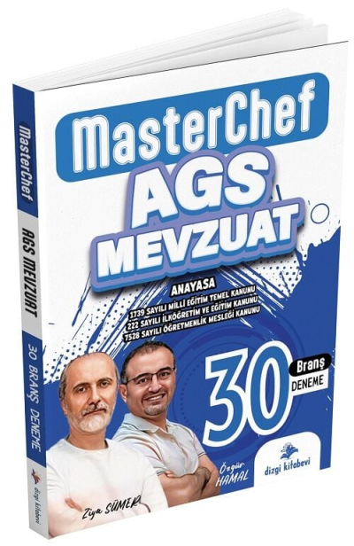 2025 MEB-AGS Mevzuat MasterChef 30 Deneme Çözümlü Dizgi Kitap YKS Fotokopi
