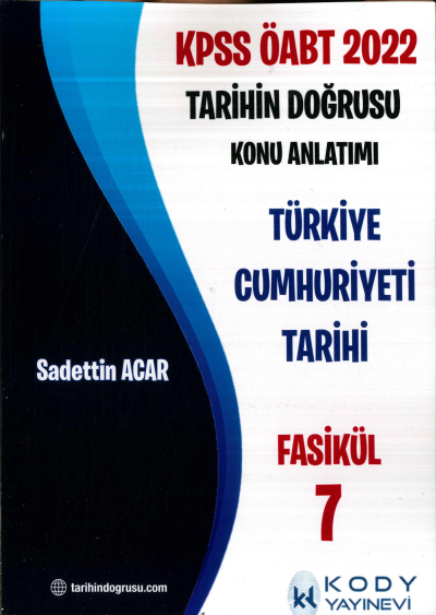 TARİHİN DOĞRUSU KONU ANLATIMI TÜRKİYE CUMHURİYETİ TARİHİ FASİKÜL 7 YKS Fotokopi