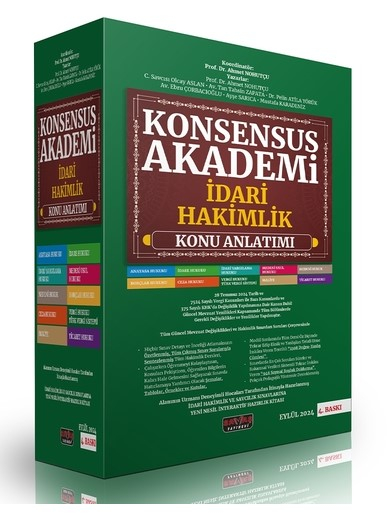 KONSENSUS Akademi İdari Yargı Hakim Yardımcılığı Sınavı Konu Anlatımı Eylül 2024 YKS Fotokopi