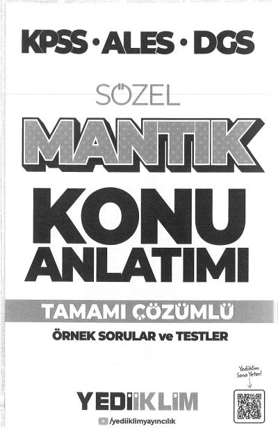 SÖZEL MANTIK KONU ANLATIMI TAMAMI ÇÖZÜMLÜ ÖRNEK SORULAR TESTLER YKS Fotokopi