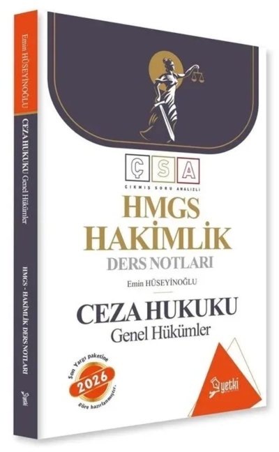 Çıkmış Soru Analizli Ceza Hukuku Genel Hükümler Hakimlik Ders Notları Yetki Yayıncılık YKS Fotokopi