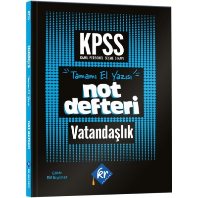 KPSS Vatandaşlık Konu Anlatımlı Not Defteri KR Akademi YKS Fotokopi