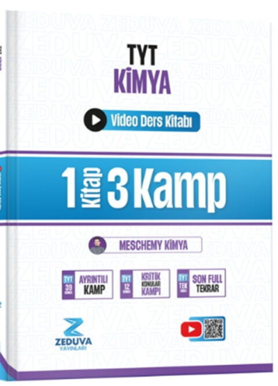 Meschemy Kimya TYT Kimya 1 Kitap 3 Kamp Video Ders Kitabı Zeduva Yayınları YKS Fotokopi
