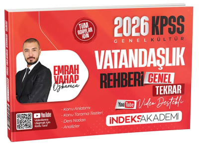 2026 KPSS Vatandaşlık Rehberi Video Destekli Genel Tekrar İndeks Akademi Yayıncılık YKS Fotokopi
