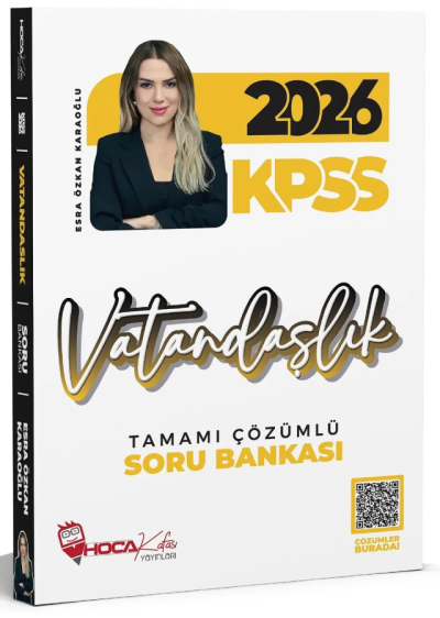 2026 KPSS Vatandaşlık Soru Bankası Çözümlü Esra Özkan Karaoğlu Hoca Kafası Yayınları YKS Fotokopi