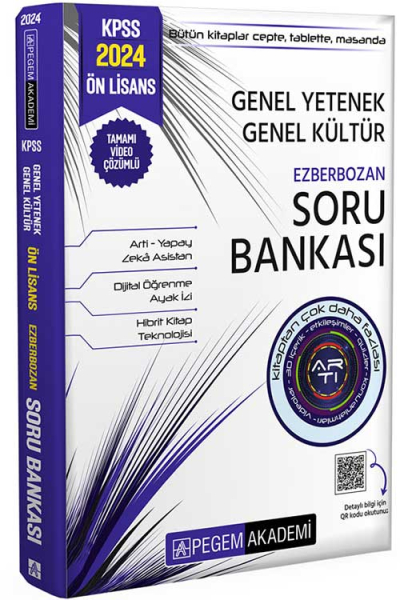 2024 KPSS Genel Yetenek Genel Kültür Ön Lisans Ezberbozan Soru Bankası YKS Fotokopi