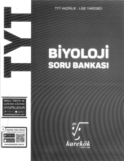 TYT BİYOLOJİ SORU BANKASI YKS Fotokopi