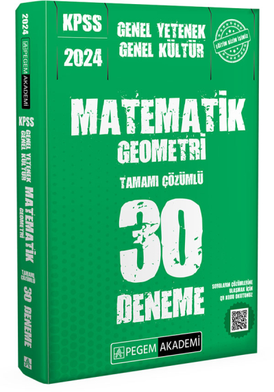 2024 KPSS Genel Kültür Genel Yetenek Matematik-Geometri 30 Deneme YKS Fotokopi
