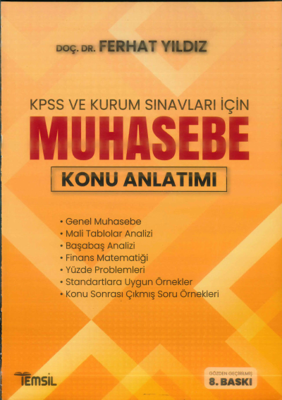 KPSS VE KURUM SINAVLARI İÇİN MUHASEBE KONU ANLATIMLI YKS Fotokopi