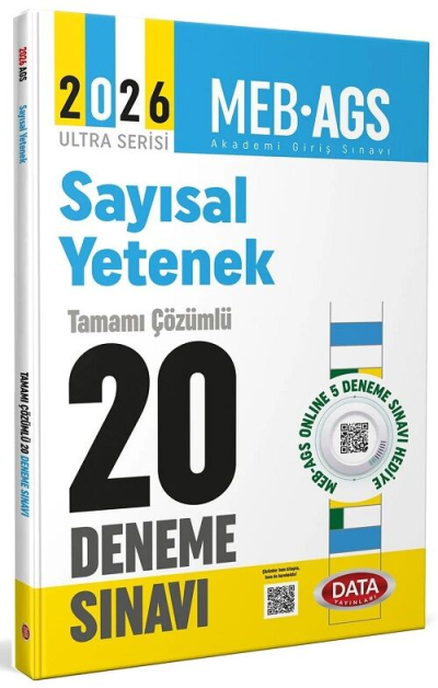 2026 AGS Sayısal Yetenek Tamamı Çözümlü 20 Deneme Sınavı Data Yayınları YKS Fotokopi