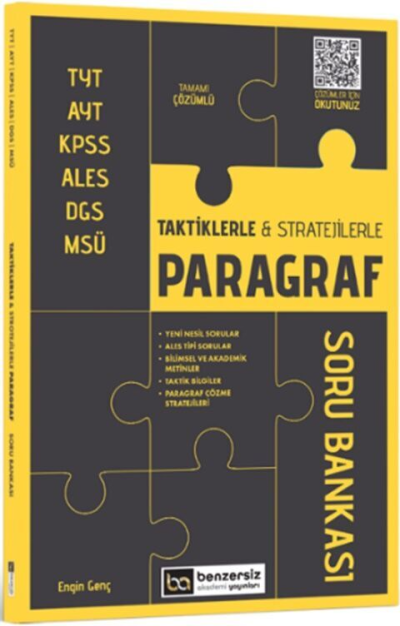 Taktiklerle ve Stratejilerle Paragraf Soru Bankası Benzersiz Akademi Yayınları YKS Fotokopi