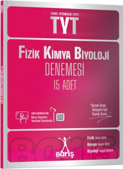 TYT Fizik Kimya Biyoloji Denemesi 15 Adet Barış Yayınları YKS Fotokopi