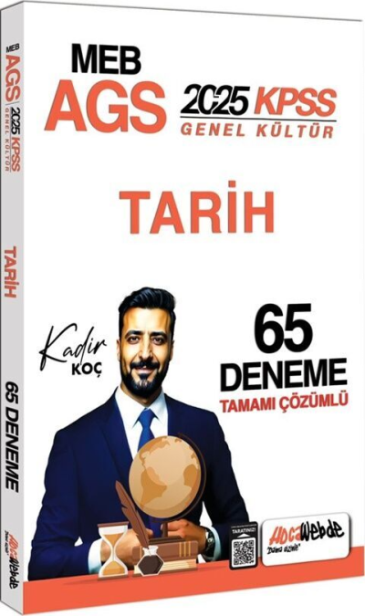 2025 MEB AGS KPSS Tarih Tamamı Çözümlü 65 Deneme Sınavı HocaWebde Yayınları YKS Fotokopi