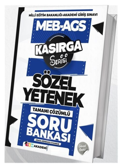 MEB-AGS Sözel Yetenek Kasırga Soru Bankası Çözümlü TKM Akademi YKS Fotokopi