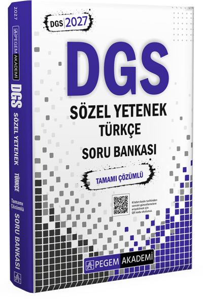 2027 DGS Sözel Yetenek Türkçe Tamamı Çözümlü Soru Bankası Pegem Akademi YKS Fotokopi