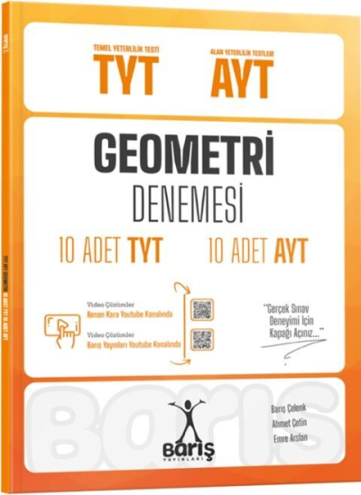 TYT AYT Geometri Denemesi 10 Adet TYT 10 Adet AYT Barış Yayınları YKS Fotokopi