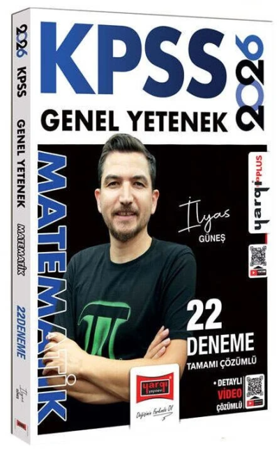 2026 KPSS Genel Yetenek Tamamı Çözümlü Matematik 22 Deneme (İlyas Güneş) Yargı Yayınları YKS Fotokopi