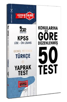 KPSS Lise Ön Lisans Genel Yetenek Türkçe Yaprak Test YKS Fotokopi