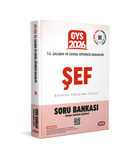 2026 T.C. Çalışma ve Sosyal Güvenlik Bakanlığı GYS Şef Tamamı Karekod Çözümlü Soru Bankası Data Yayınları YKS Fotokopi