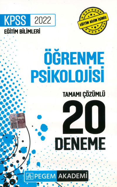 ÖĞRENME PSİKOLOJİSİ 20 DENEME ÇÖZÜMLÜ YKS Fotokopi