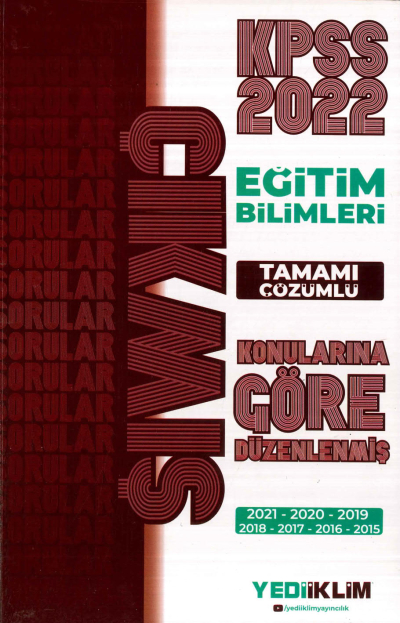 EĞİTİM TÜM DERSLER KONULARINA GÖRE ÇÖZÜMLÜ ÇIKMIŞ SORULAR 2021 DAHİL YKS Fotokopi