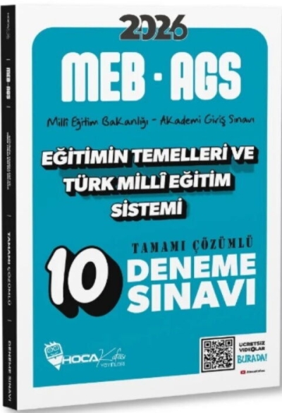 2026 MEB AGS Eğitimin Temelleri ve Türk Milli Eğitim Sistemi 10 Deneme Hoca Kafası YKS Fotokopi