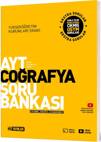 AYT Coğrafya Soru Bankası Hız Yayınları YKS Fotokopi