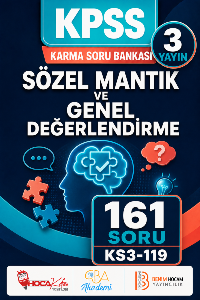 Sözel Mantık ve Genel Değerlendirme 3 Yayın 161 Soru (Benim Hocam - CBA - Hoca Kafası Yayınları) YKS Fotokopi