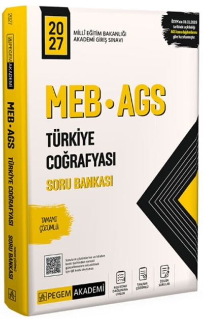 MEB AGS Türkiye Coğrafyası Soru Bankası Pegem Yayınları YKS Fotokopi