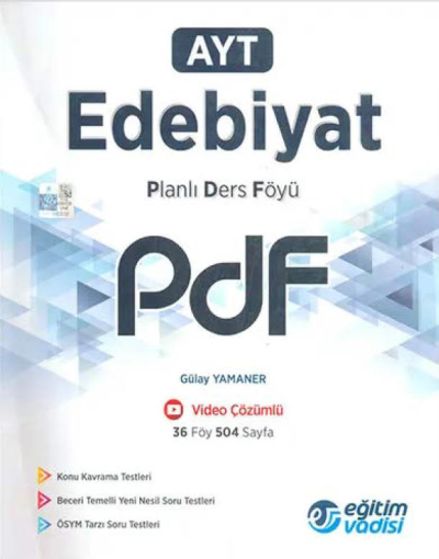 AYT Edebiyat Planlı Ders Föyü PDF Eğitim Vadisi Yayınları YKS Fotokopi
