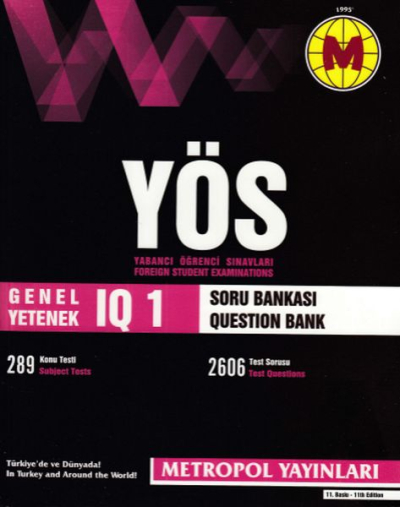 Metropol YÖS IQ Soru Bankası 1 (Yeni) YKS Fotokopi