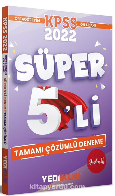 KPSS Ortaöğretim Ön Lisans Genel Yetenek Genel Kültür Tamamı Çözümlü Süper 5 li Deneme YKS Fotokopi