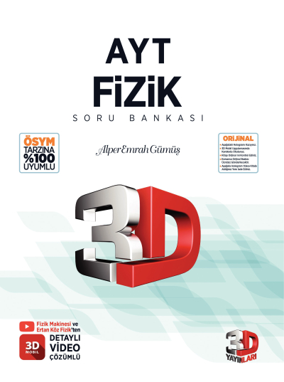 3D AYT Fizik Soru Bankası YKS Fotokopi