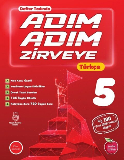 5. Sınıf Adım Adım Zirveye Türkçe Konu Anlatımlı Soru Bankası Newton Yayınları YKS Fotokopi