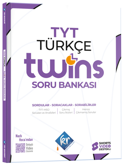 YKS TYT Türkçe Twins Soru Bankası Çözümlü KR Akademi YKS Fotokopi