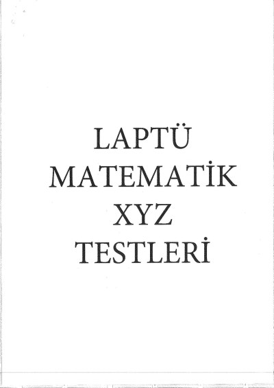 Laptü Matematik XYZ Testleri YKS Fotokopi