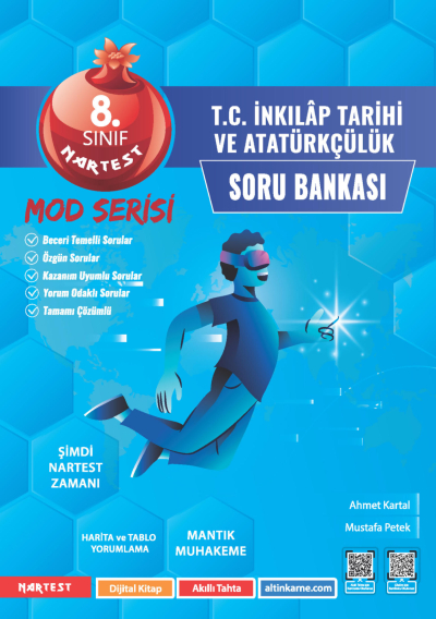 8. Sınıf Mod T.C. İnkılap Tarihi Ve Atatürkçülük Soru Bankası Nartest Yayınları YKS Fotokopi