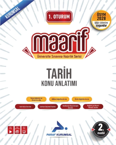 2028 Maarif TYT Tarih Konu Anlatımı 2. Modül Paraf Yayınları YKS Fotokopi