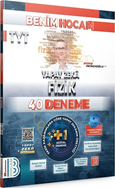 2025 TYT Yapay Zeka Fizik 40 Deneme Benim Hocam Yayınları YKS Fotokopi