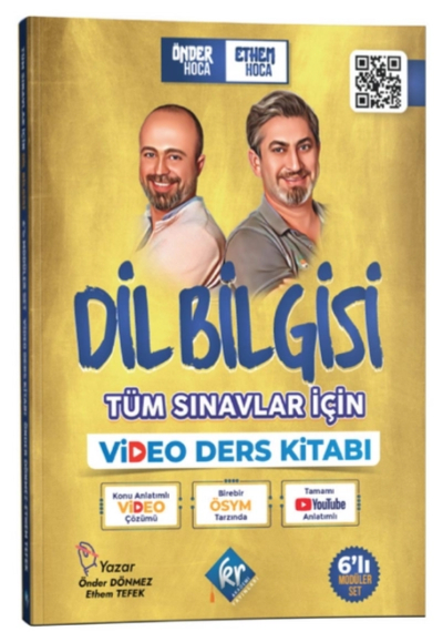 Önder Hoca & Ethem Hoca Tüm Sınavlar İçin Dil Bilgisi Video Ders Kitabı KR Akademi Yayınları YKS Fotokopi