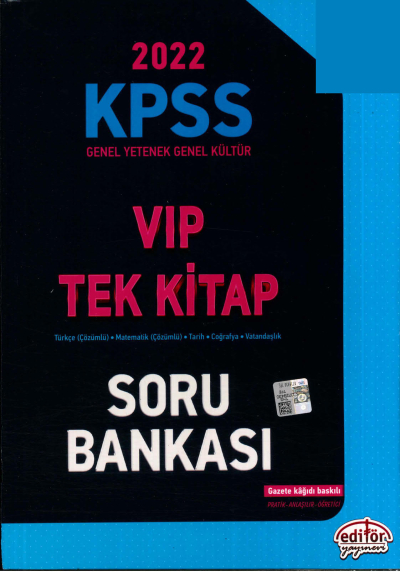 VİP GKGY TÜM DERSLER TEK KİTAP ÇÖZÜMLÜ SORU BANKASI YKS Fotokopi