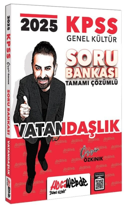 2025 KPSS Genel Kültür Vatandaşlık Tamamı Çözümlü Soru Bankası HocaWebde Yayınları YKS Fotokopi