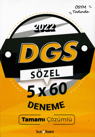 DGS SÖZEL 5x60 DENEME ÇÖZÜMLÜ YKS Fotokopi