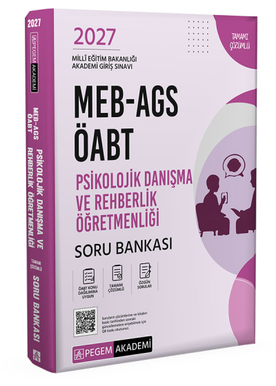 2027 ÖABT MEB-AGS Psikolojik Danışma ve Rehberlik Soru Bankası Çözümlü Pegem Akademi Yayınları YKS Fotokopi