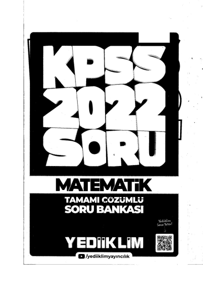 2022 KPSS GY GK MATEMATİK Soru Bankası MODÜLER YKS Fotokopi