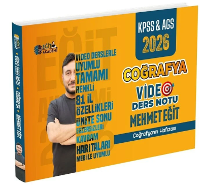 2026 MEB AGS KPSS Coğrafya Video Ders Notları Mehmet Eğit YKS Fotokopi