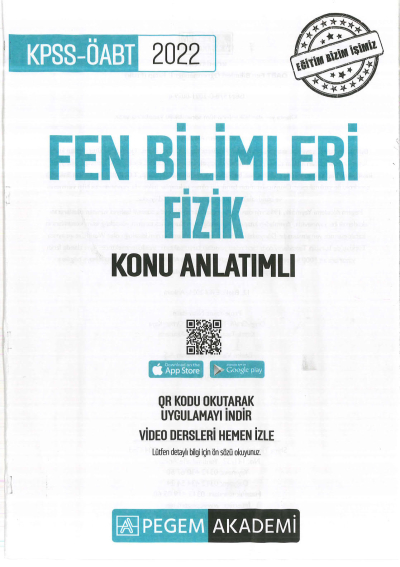 FEN BİLİMLERİ KONU ANLATIMI FİZİK YKS Fotokopi
